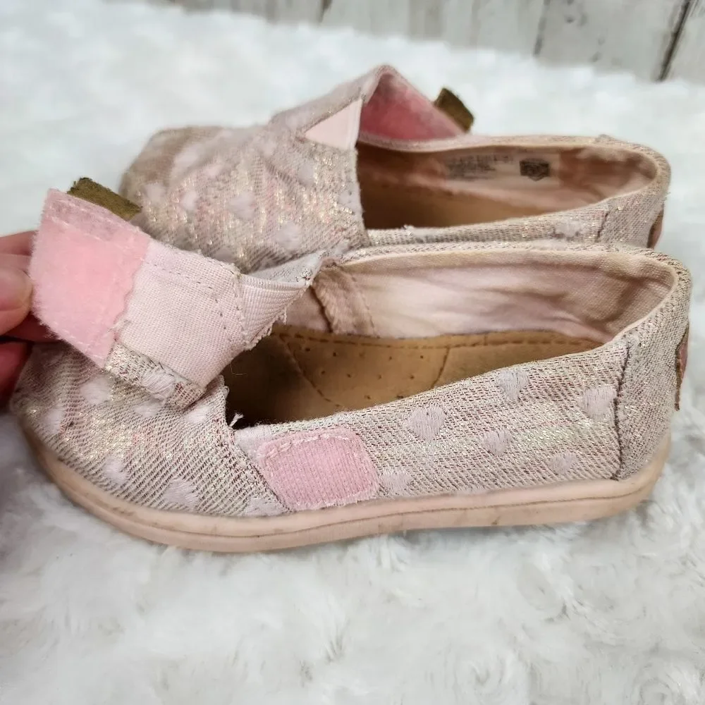 Toms Alpargata Pink Flats Size T7